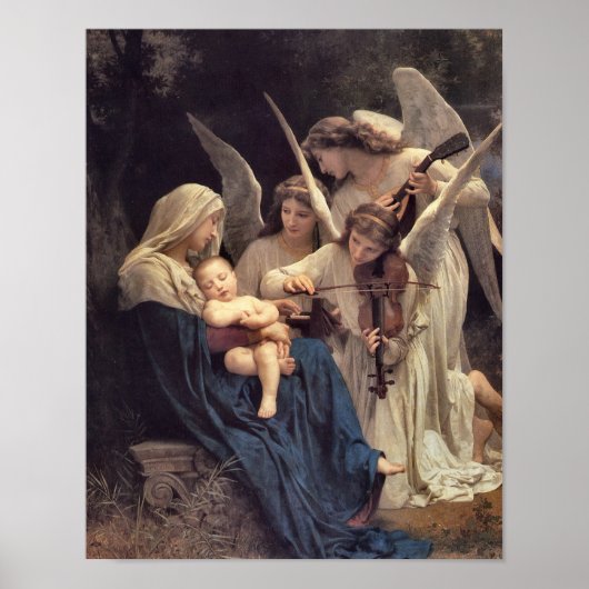 Het lied van de engelen - William Bouguereau Print (Voorkant)