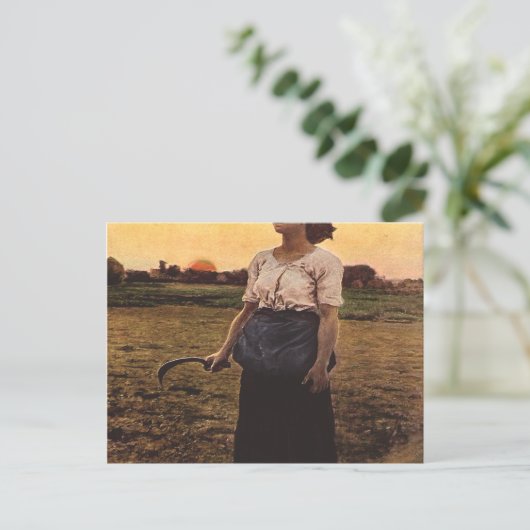 Het lied van de Lark door Jules Breton Briefkaart (Staand voorkant)