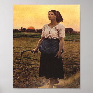 Het lied van de Lark door Jules Breton Poster
