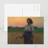 Het lied van de leeuwerik van Jules Adolphe Breton Briefkaart (Voorkant / Achterkant)