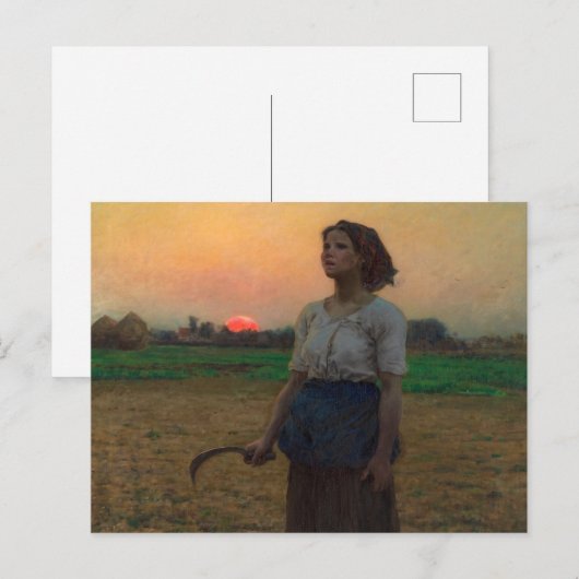 Het lied van de leeuwerik van Jules Adolphe Breton Briefkaart (Voorkant / Achterkant)