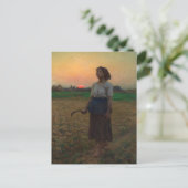 Het lied van de leeuwerik van Jules Adolphe Breton Briefkaart (Staand voorkant)