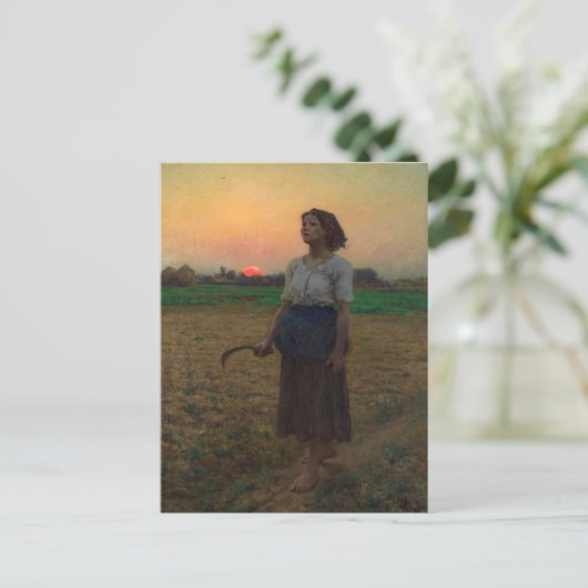 Het lied van de leeuwerik van Jules Adolphe Breton Briefkaart (Staand voorkant)