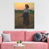 Het lied van de leeuwerik van Jules Adolphe Breton Canvas Afdruk (Insitu (Woonkamer))