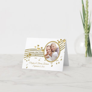 Het Lied van de liefde neemt van nota de Foto u Bedankkaart