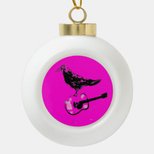 het lied van de raafgitaar keramische bal ornament