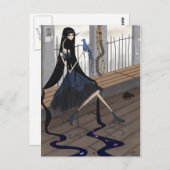 Het lied van de vogel: Dark Surreal Art Briefkaart (Voorkant / Achterkant)