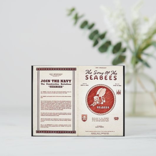 Het lied van de zeebijen briefkaart (Staand voorkant)