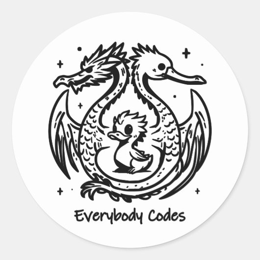 Het Lied van Eenden en Draken Stickers Blad (Voorkant)