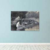 Het lied van Hiawatha: Indiaanse krijger en minnaa Canvas Afdruk (Insitu (Houten vloer))