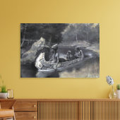 Het lied van Hiawatha: Indiaanse krijger en minnaa Canvas Afdruk (Insitu (Woonkamer))