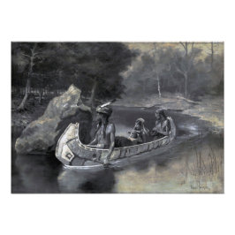 Het lied van Hiawatha: Indiaanse krijger en minnaa Foto Afdruk