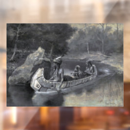 Het lied van Hiawatha: Indiaanse krijger en minnaa Raamsticker