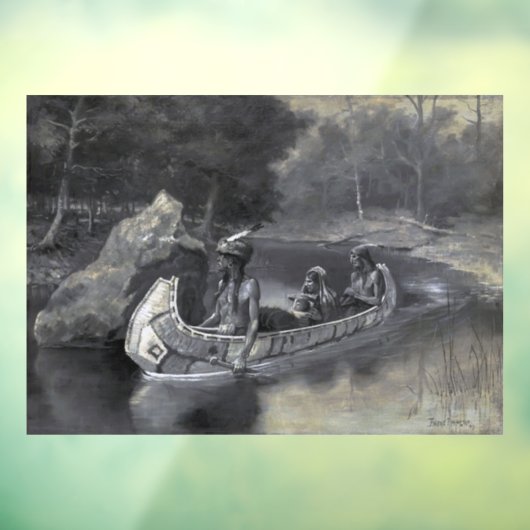 Het lied van Hiawatha: Indiaanse krijger en minnaa Raamsticker (Vel 3)