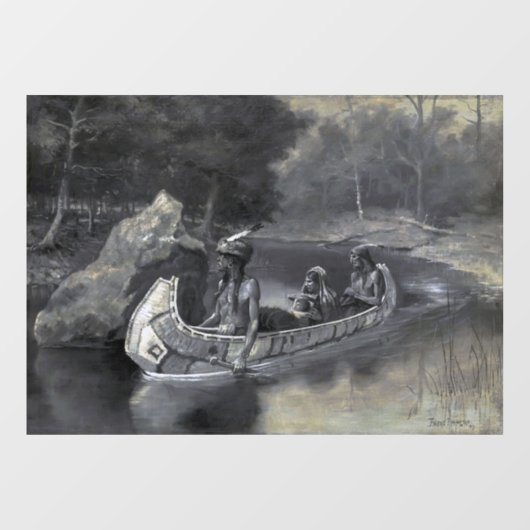 Het lied van Hiawatha: Indiaanse krijger en minnaa Raamsticker (Vel)