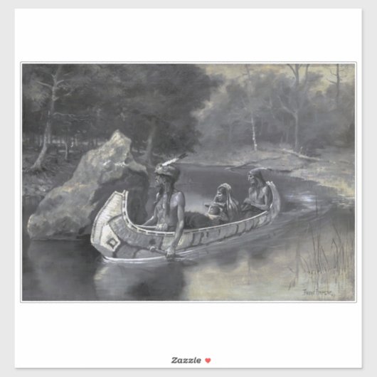 Het lied van Hiawatha: Indiaanse krijger en minnaa Sticker (Vel)