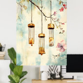 Het Lied Van Lente Bloesems Poster (Thuiskantoor)