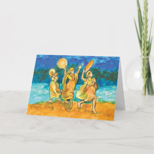 Het Lied van Miriam van het Zee Feestdagen Kaart