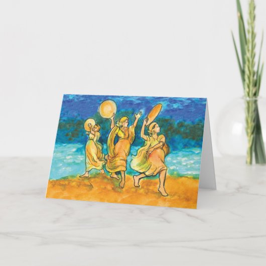 Het Lied van Miriam van het Zee Feestdagen Kaart (Voorkant)