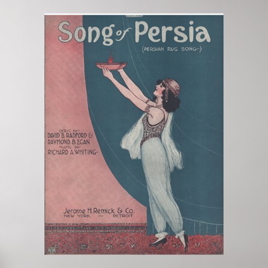 Het lied van Perzië 1922 Poster (Voorkant)