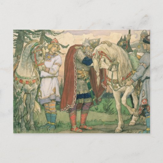 Het lied van Prince Oleg, 1899 Briefkaart (Voorkant)