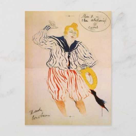 Het liedje van de zeelieden van Toulouse-Lautrec Briefkaart (Voorkant)