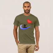 Het liefdescoole kitesurfpictogram t-shirt (Voorkant volledig)