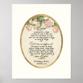 Het liefdeshoofdstuk, 1 Corinthians 13 Calligrafie Poster