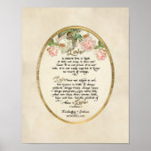 Het liefdeshoofdstuk, 1 Corinthians 13 Calligrafie Poster (Voorkant)
