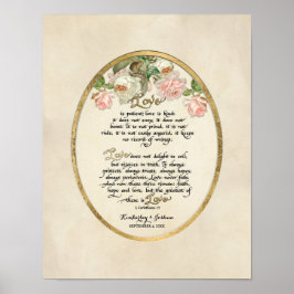 Het liefdeshoofdstuk, 1 Corinthians 13 Calligrafie Poster