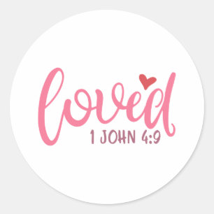 Het liefdesontwerp met een woord dat erop wordt ge ronde sticker