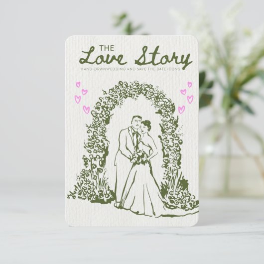 💍het liefdesverhaal kaart (Staand voorkant)