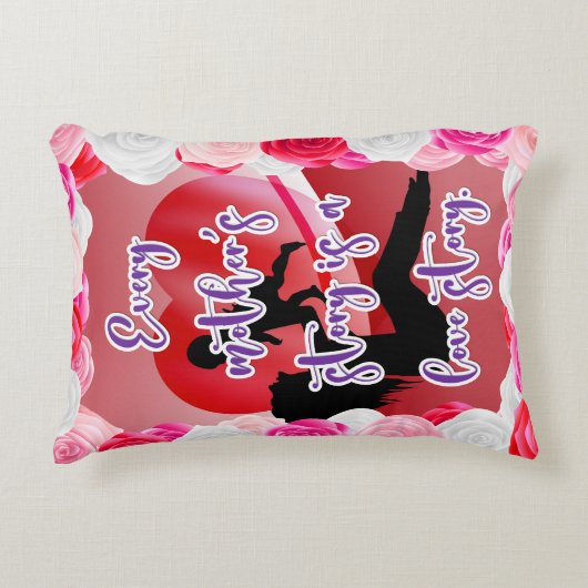 Het liefdesverhaal van een moeder accent kussen (Voorkant)