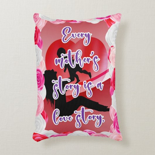 Het liefdesverhaal van een moeder accent kussen (Voorkant(Verticaal))