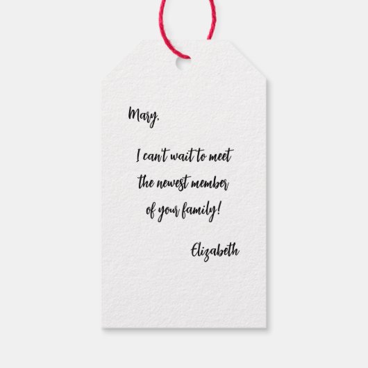 Het liefdesverhaal van een moeder cadeaulabel (Achterkant)