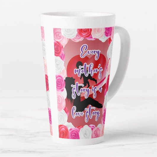 Het liefdesverhaal van een moeder latte mok (Rechterhoek)