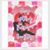 Het liefdesverhaal van een moeder sticker (Vel)