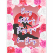 Het liefdesverhaal van een moeder sticker (Voorkant)