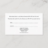 het liefdesverwijzingsprogramma verspreiden aanbevelingskaartje (Achterkant)