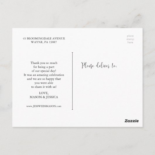 Het liefdevolle Berichten van de Foto van het Manu Briefkaart (Achterkant)