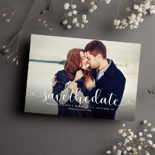 Het liefdevolle Berichten van de Foto van het Manu Save The Date