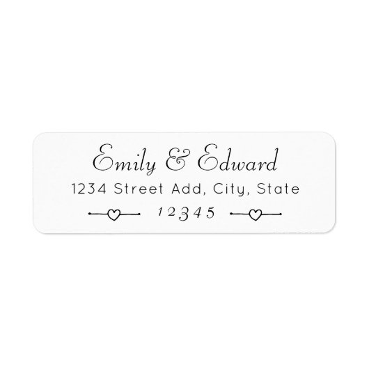 Het liefdevolle hart van de paar namen van het Ber Etiket (Voorkant)