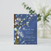 Het liefdevolle Nacht Blauwe Weddenschap sparen de Aankondigingskaart (Staand voorkant)