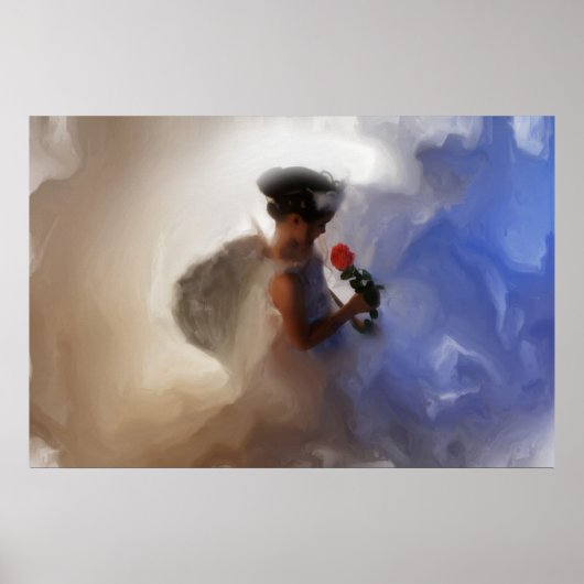 Het liefhebben van Child Guardian Angel die CANVAS Poster (Voorkant)
