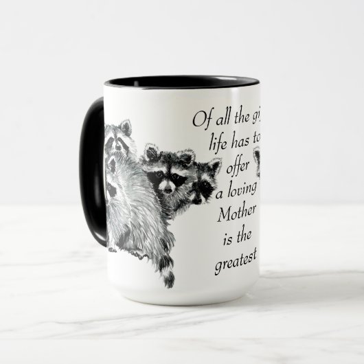 Het liefhebben van de familie van de Moeder Quote  Mok (Voorkant links)