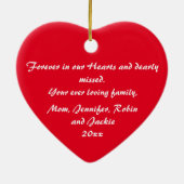 Het liefhebben van Gepersonaliseerd pap kerstversi Keramisch Ornament (Achterkant)