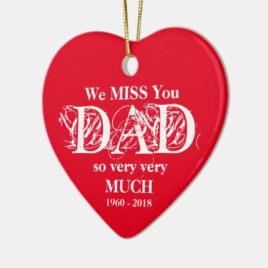 Het liefhebben van Gepersonaliseerd pap kerstversi Keramisch Ornament (Links)