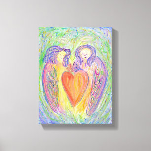Het liefhebben van Guardian Angels Art Wrapped Can Canvas Afdruk