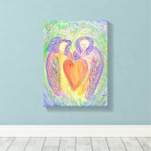 Het liefhebben van Guardian Angels Art Wrapped Can Canvas Afdruk (Insitu (Houten vloer))