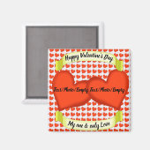 Het liefhebben van Hart Magnet (Voorkant / Achterkant)